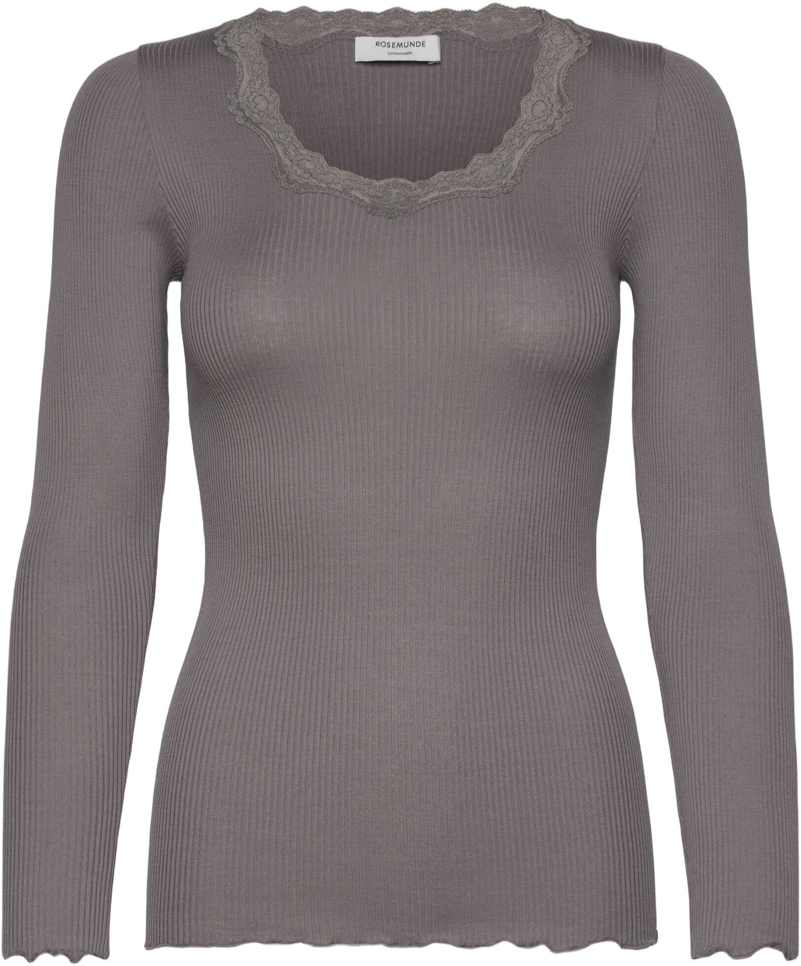 RWBabette Silk LS U-neck Lace T-shirt