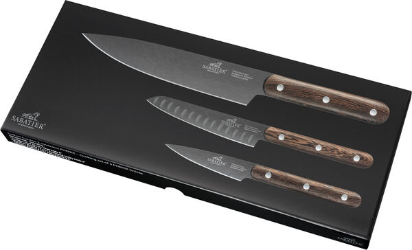 Knivset Phenix 3 delar Svart/Trä