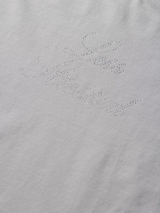 JXGIGI STR SS RHINESTONE TEE JRS LN