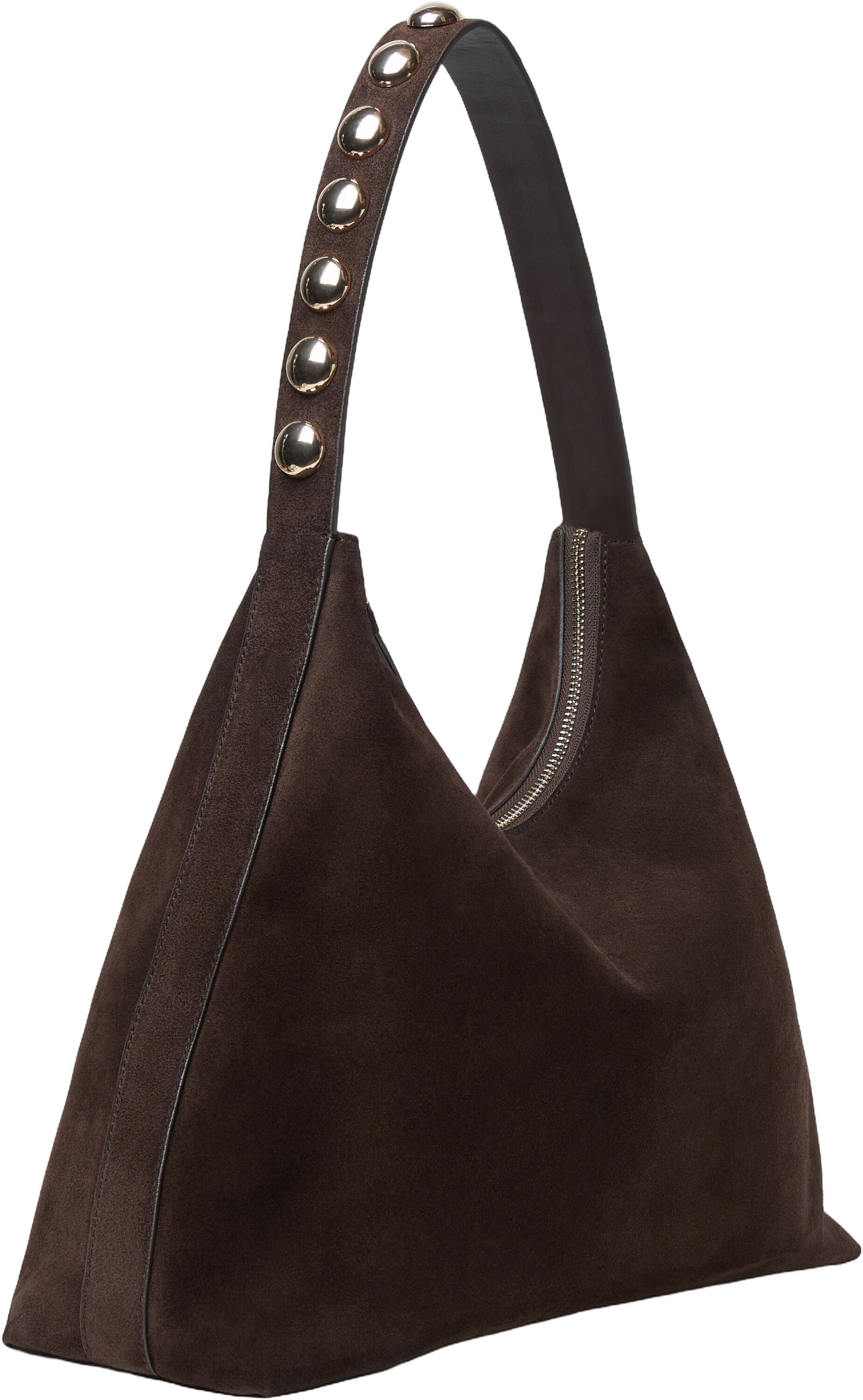 STASSIE STUDDED SLOUCHY SHOULDER BAG