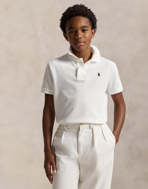 Slim Fit Cotton Mesh Polo Shirt Kids