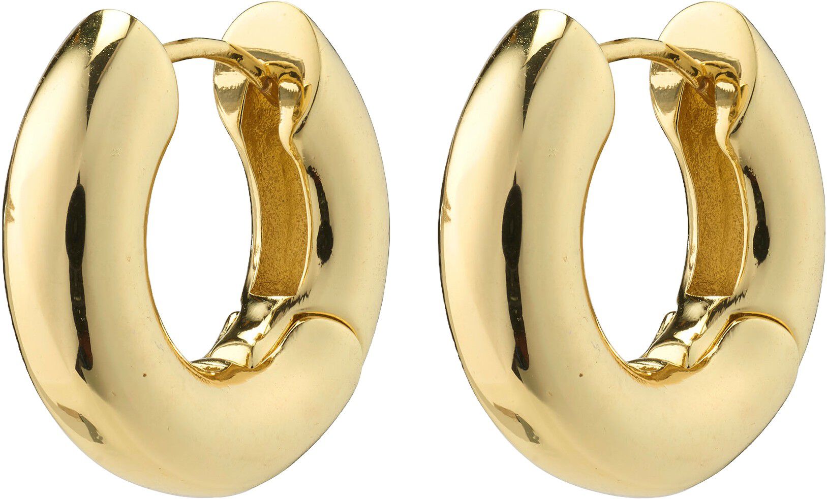 AICA chunky hoop earrings gold-plated