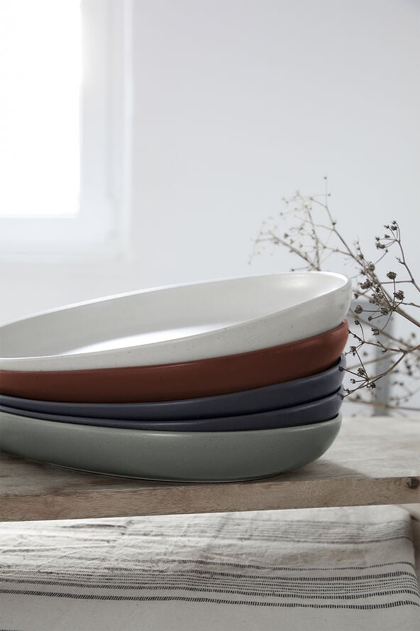 "Tallerken flat Pacifica 23 cm Seed grey Keramikk"