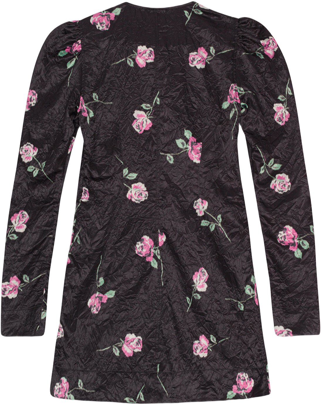 V-ringad minikl&auml;nning i krusad satin