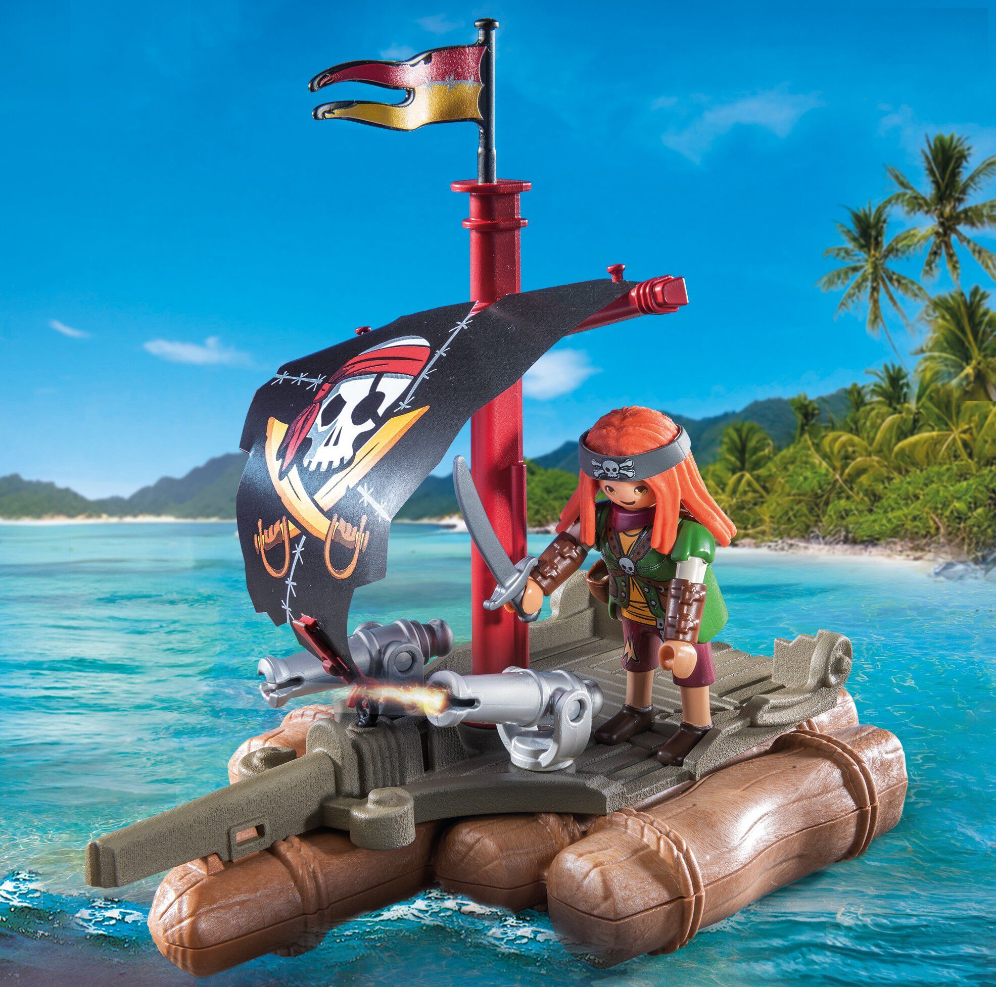 Pirate Raft with Treasure