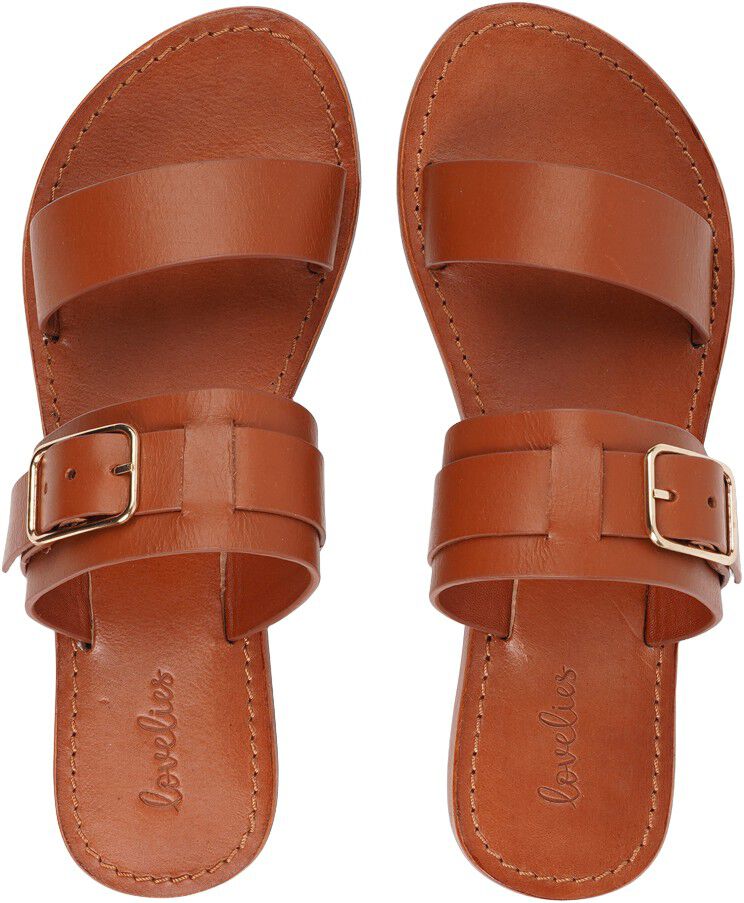 LACCO - ADJUSTABLE LEATHER SANDAL W/ LARGE BUCKLE