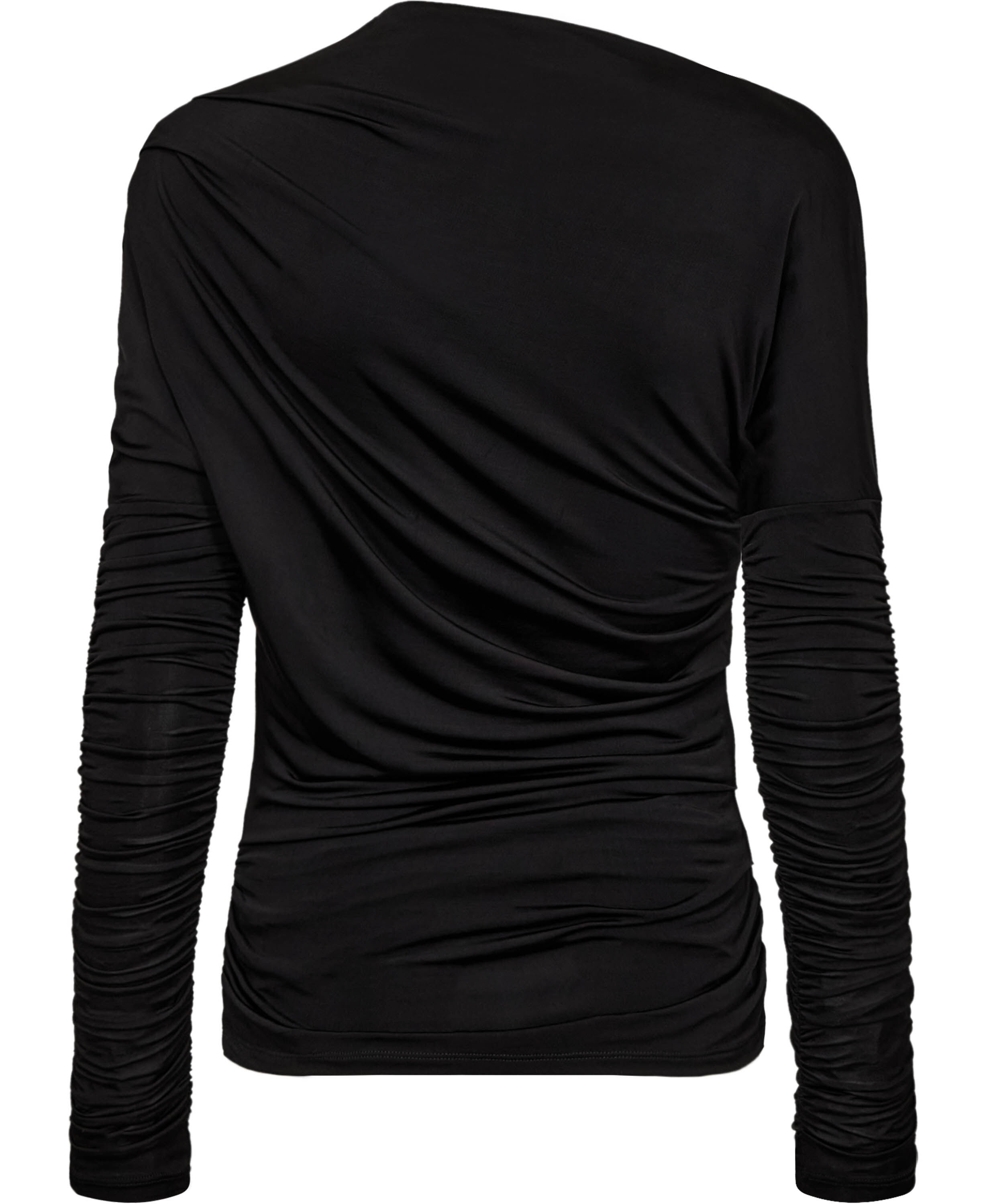 Shiny Jersey Ruched Top