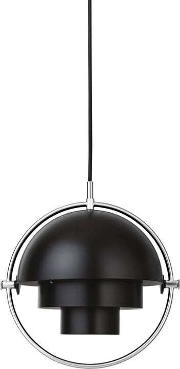 Multi-Lite Pendant - Small (Base: Chrome, Shade: Black Semi Matt)
