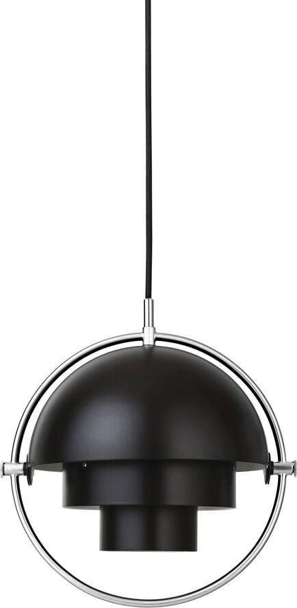 Multi-Lite Pendant - Small (Base: Chrome, Shade: Black Semi Matt)