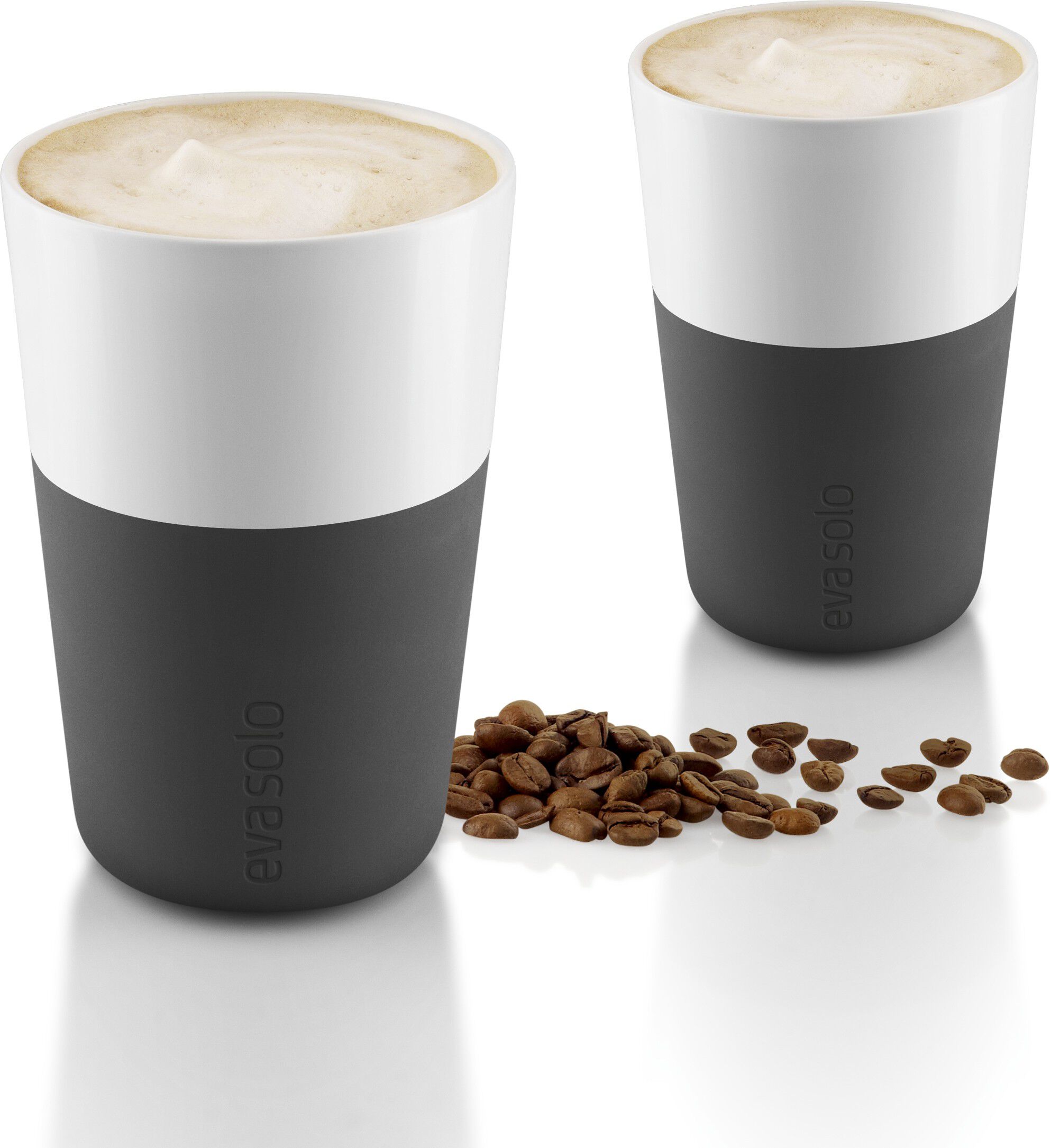 2 Cafe Latte-mugg svart