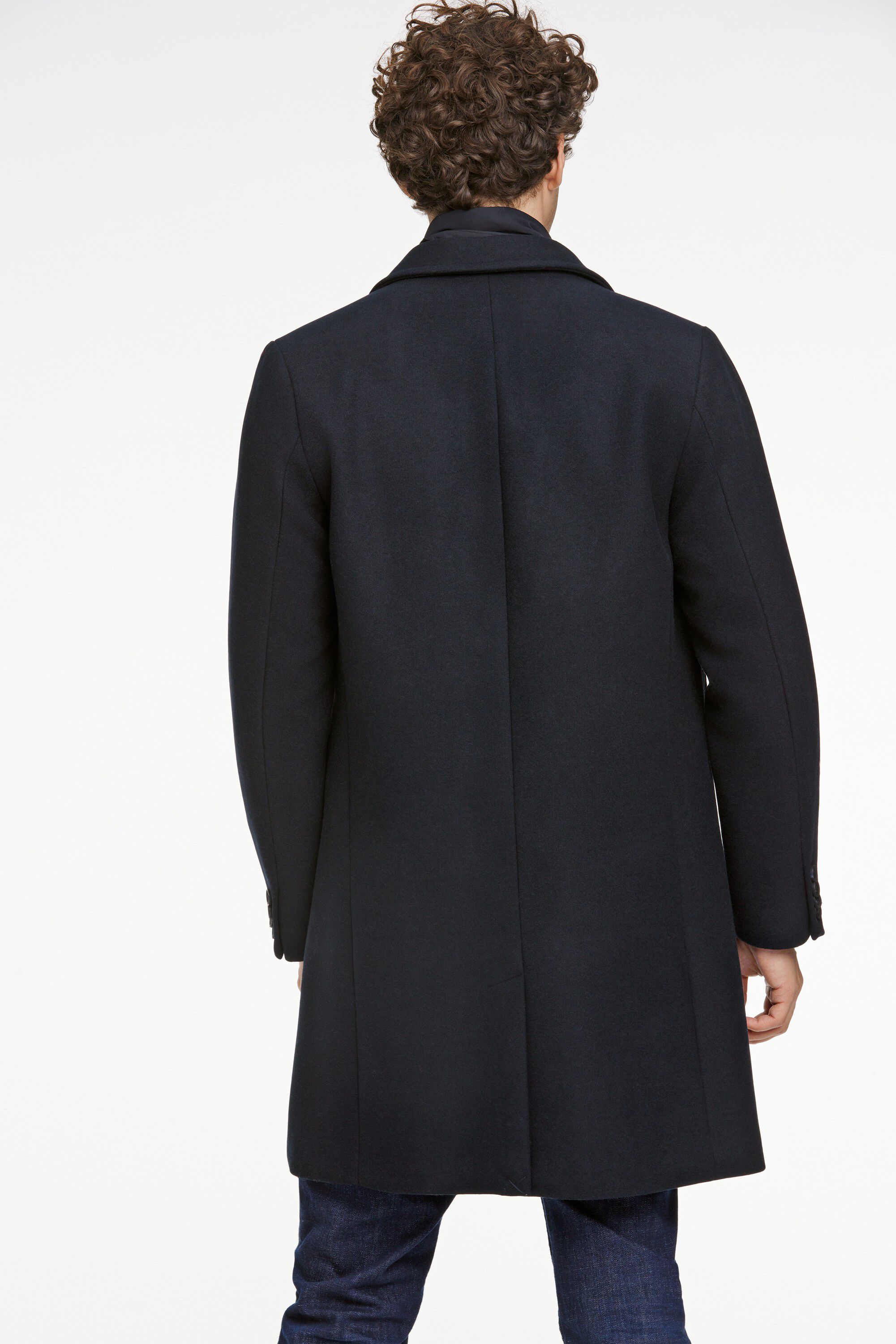 Detachable collar lapel coat