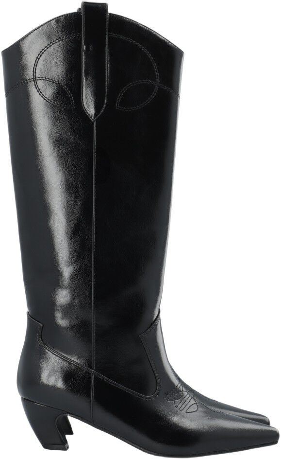 BIABALEY Knee High Western Boot Faux Leather