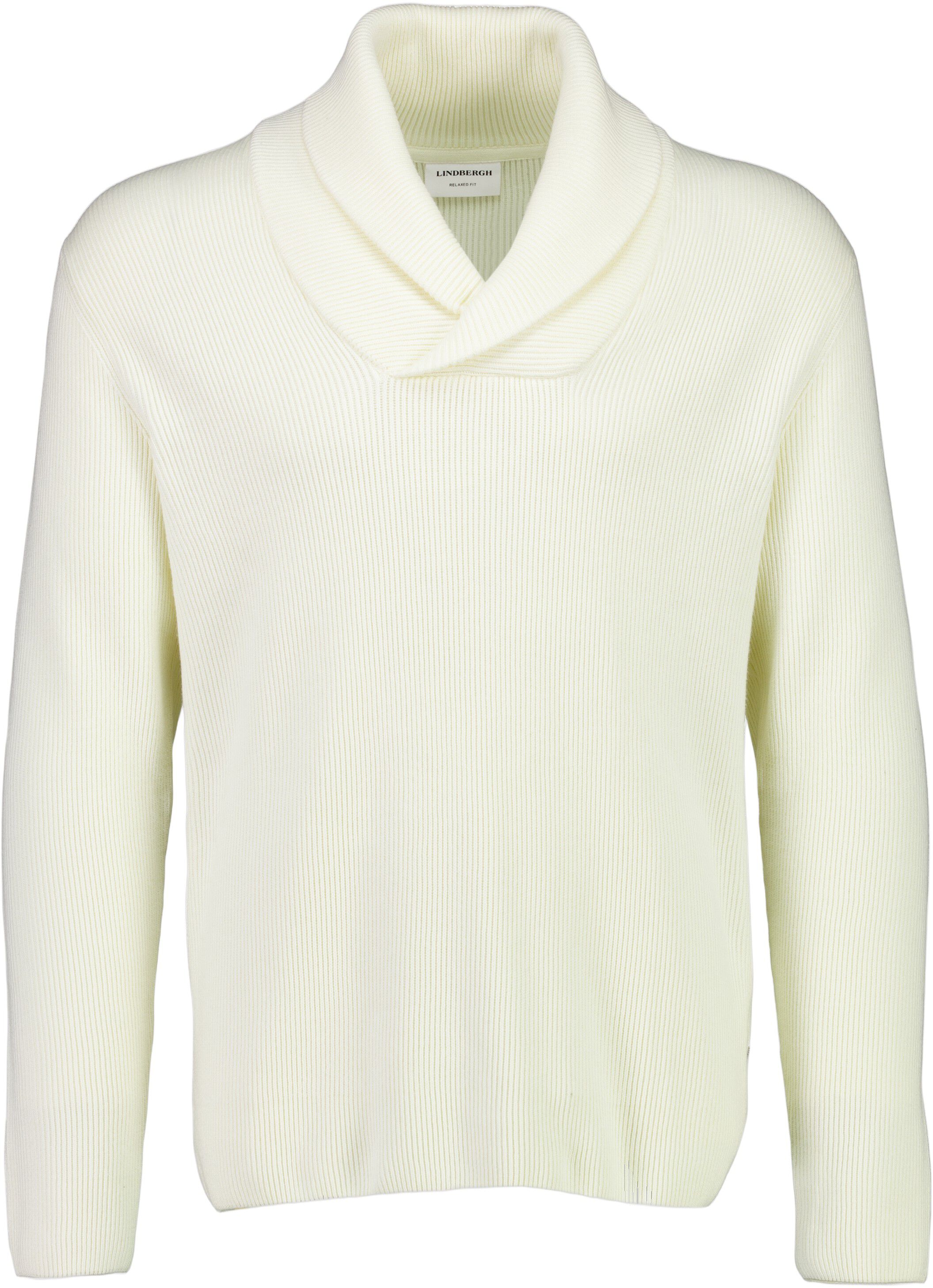 Shawl collar rib knit