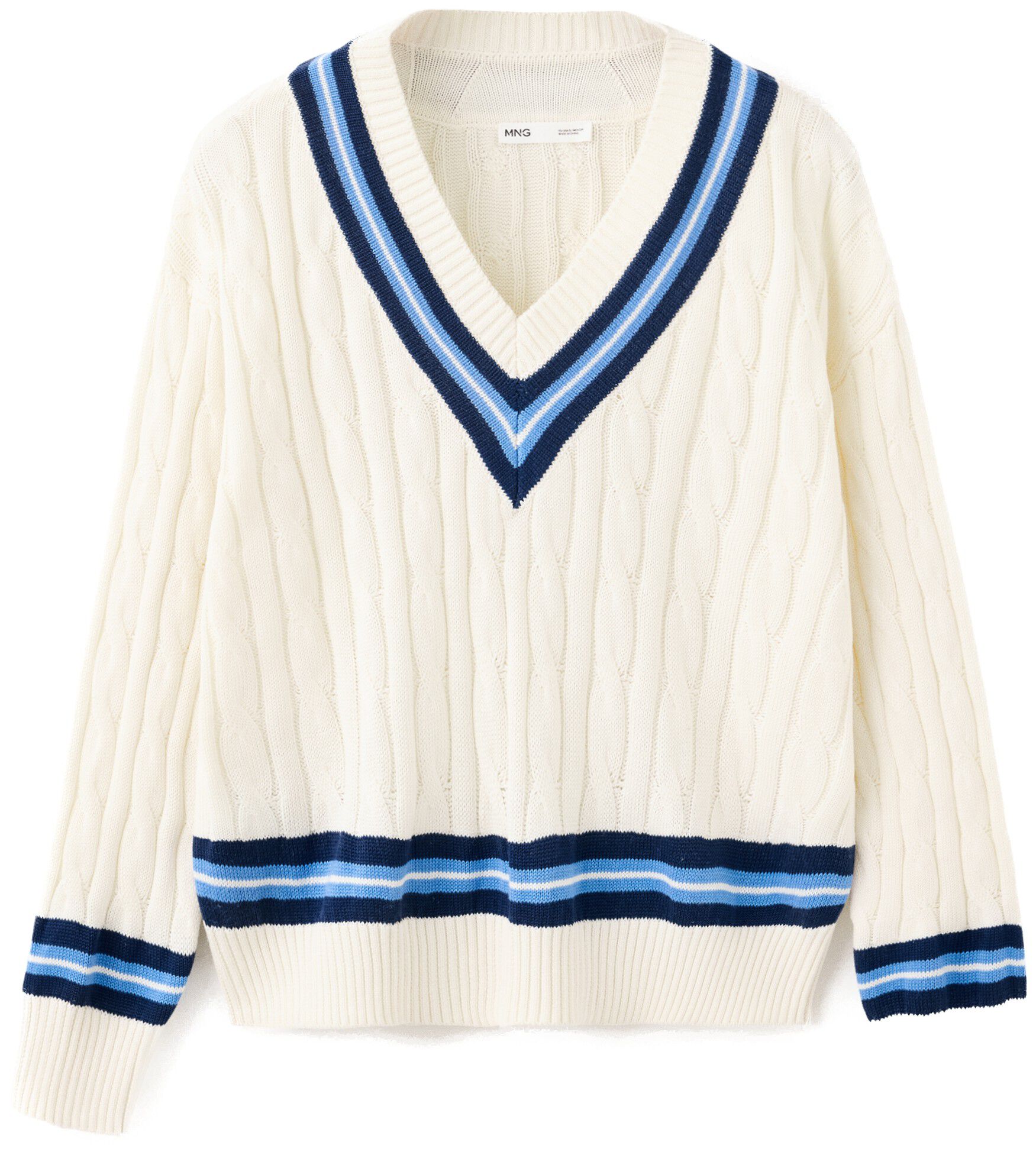 Braided knitted sweater