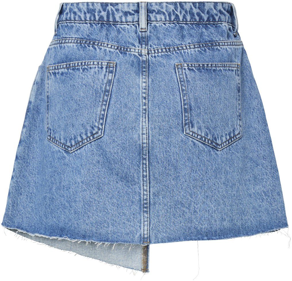 PCTASHA HW ASYMMETRIC DENIM SKIRT