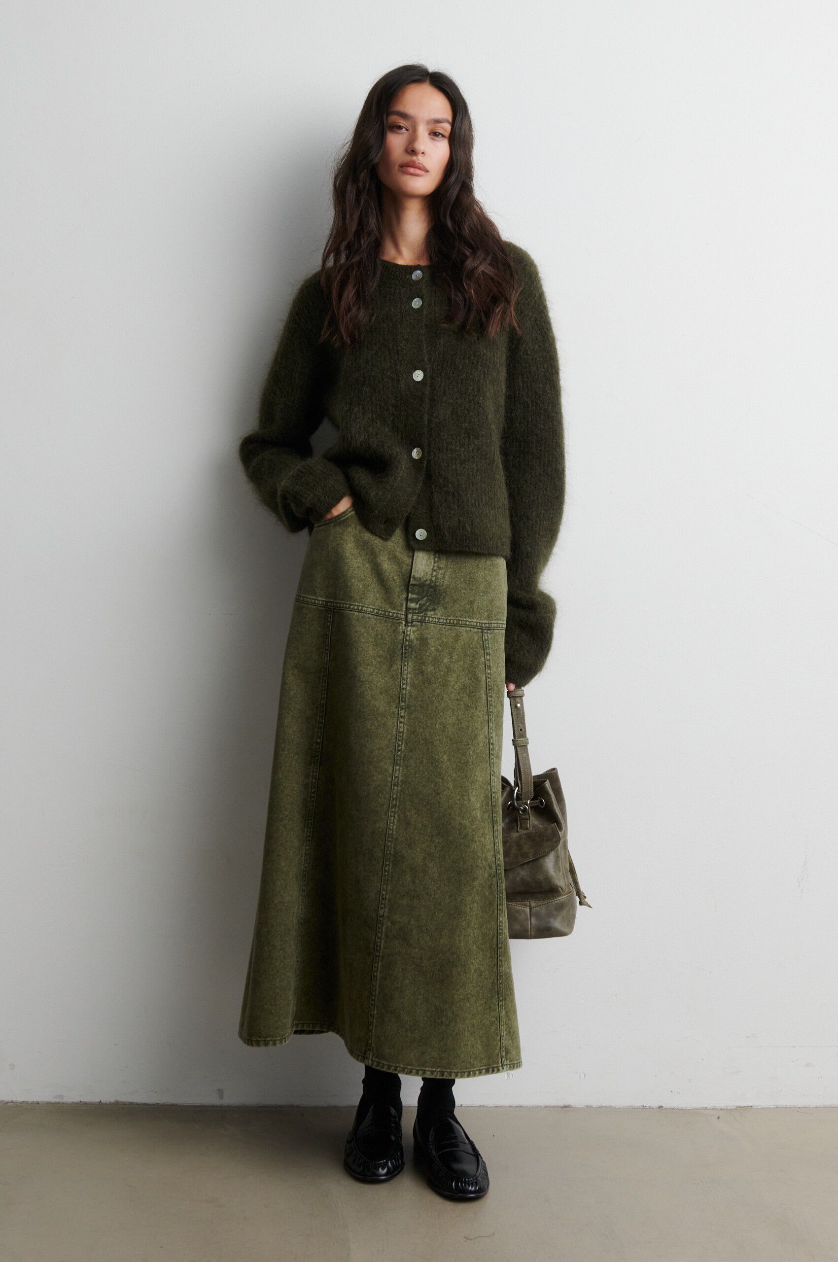 Andrea Knit Rib LS Cardigan