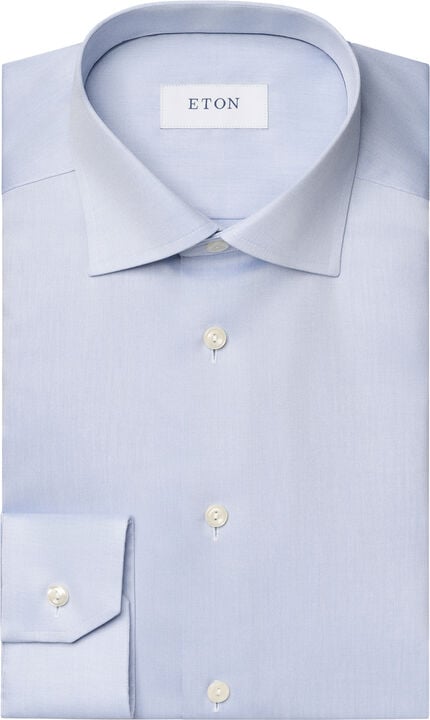 Contemporary Fit Light Blue Signature Twill Shirt