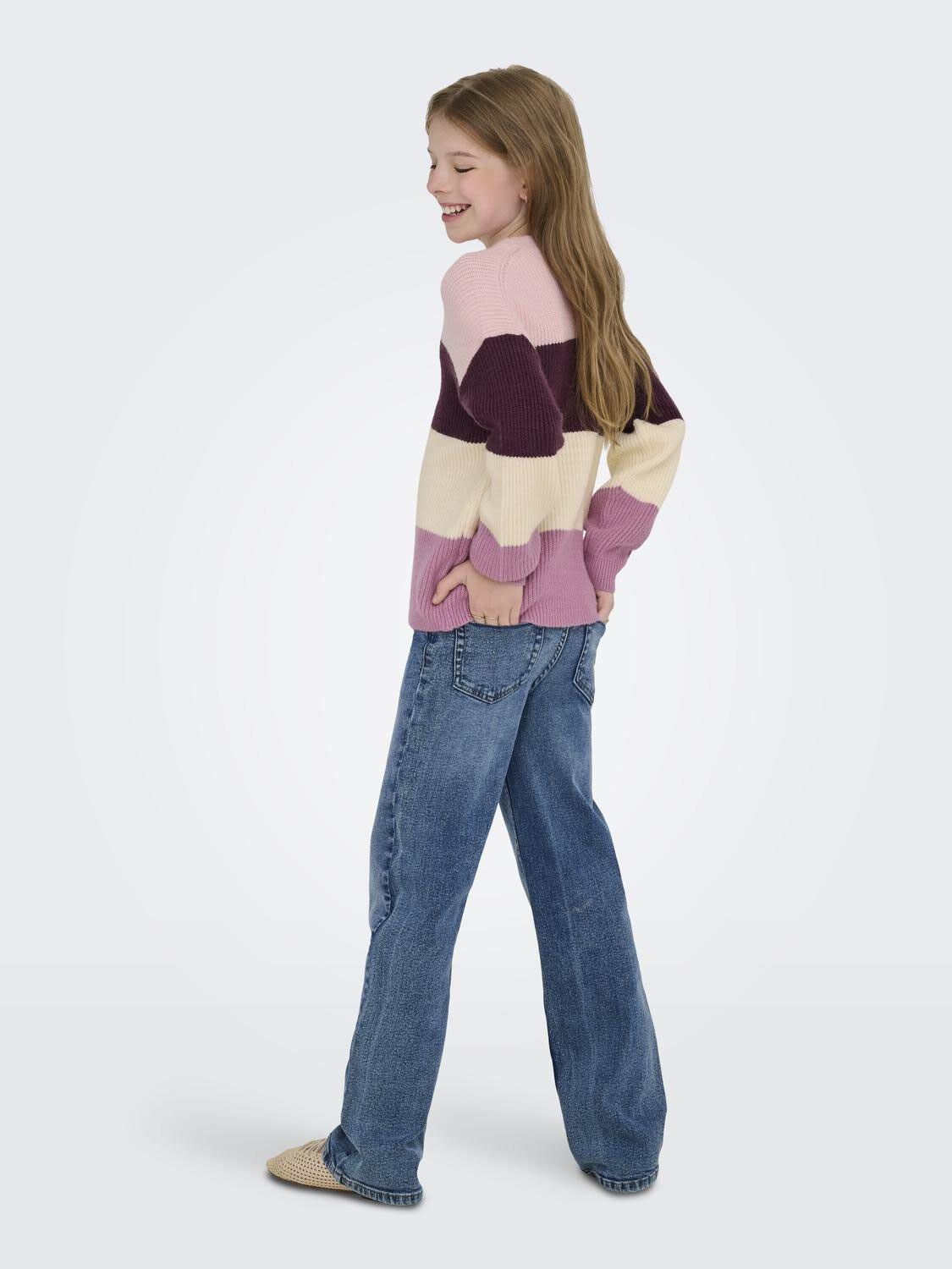 KOGSANDY L/S STRIPE PULLOVER KNT NO