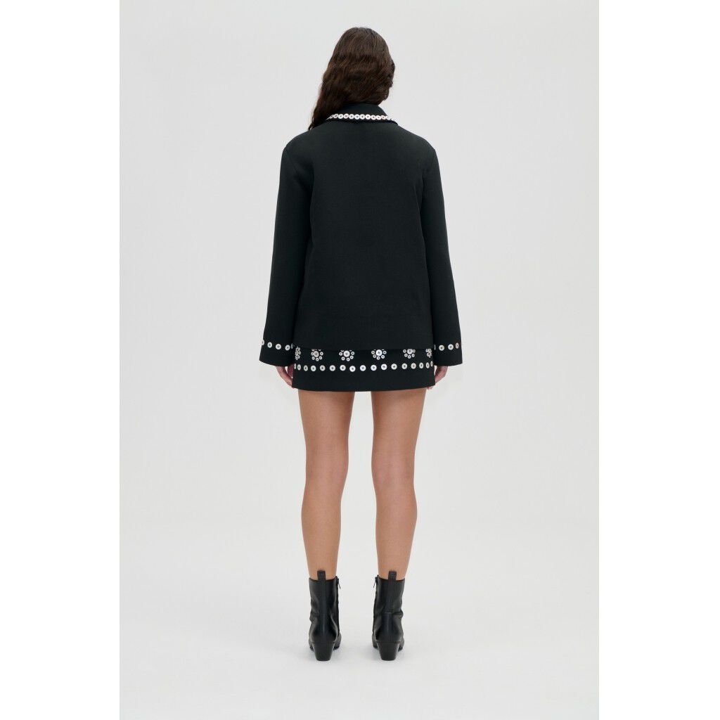 2550 Embellished Bonded Crepe, Relaxed Fit Jacket