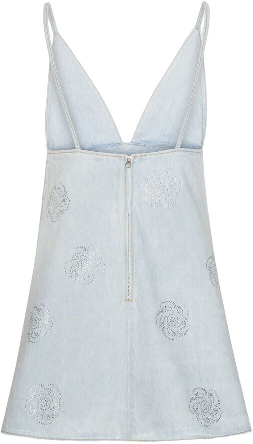 DENIM STUD MINI DRESS