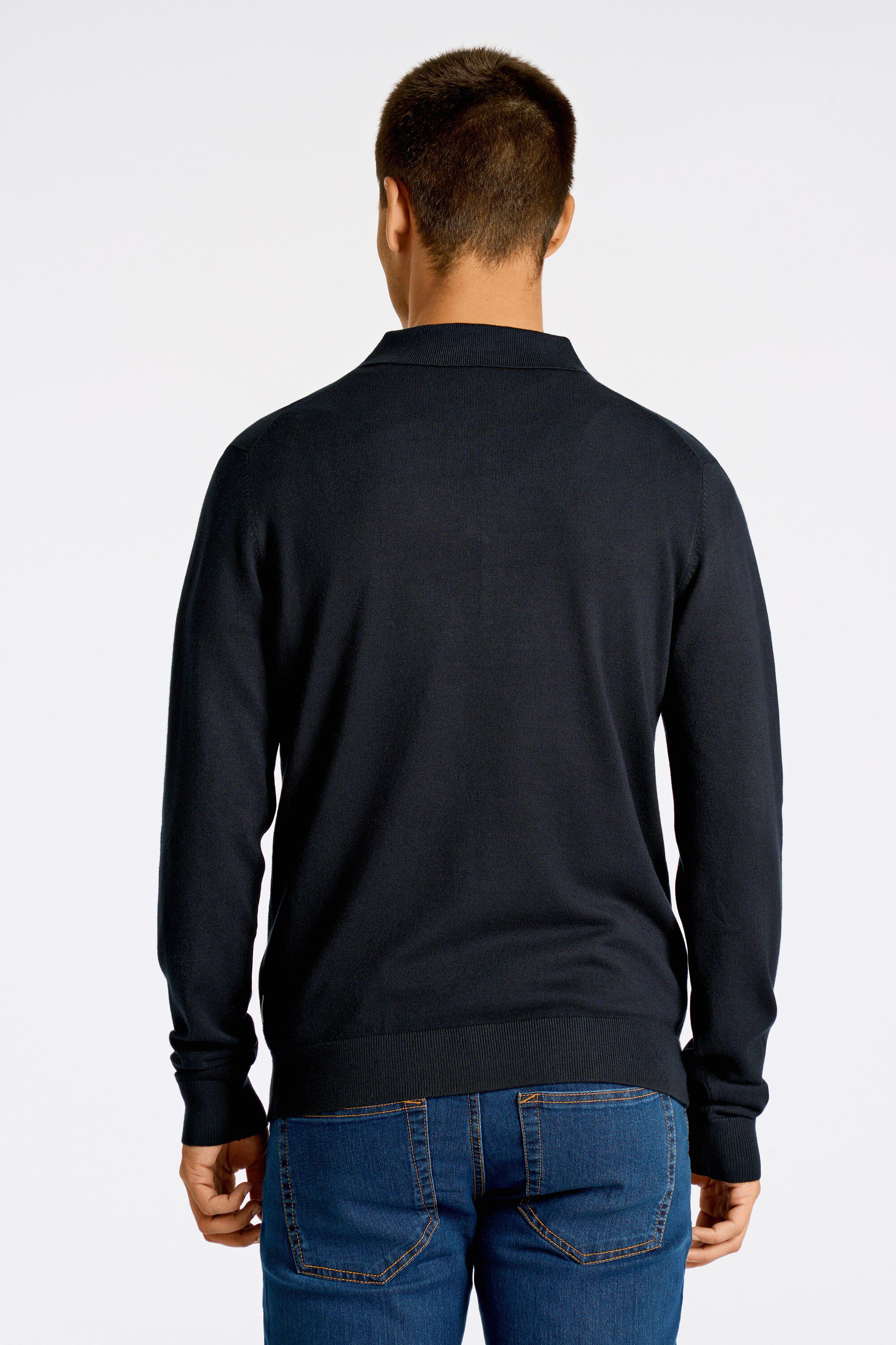Ecovero L/S zip polo