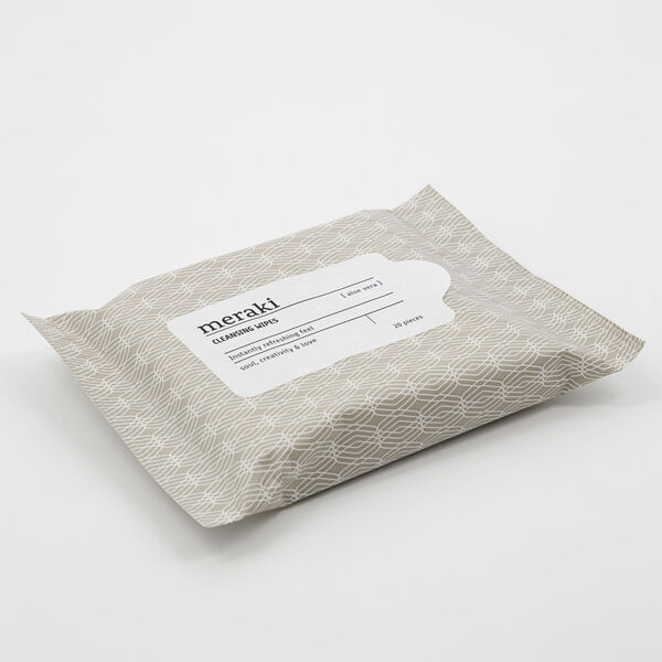 Cleansing wipes, Aloe vera, Brun/vit
