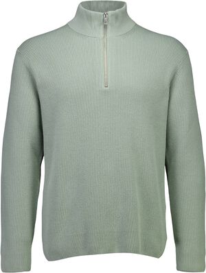 Half zip rib knit