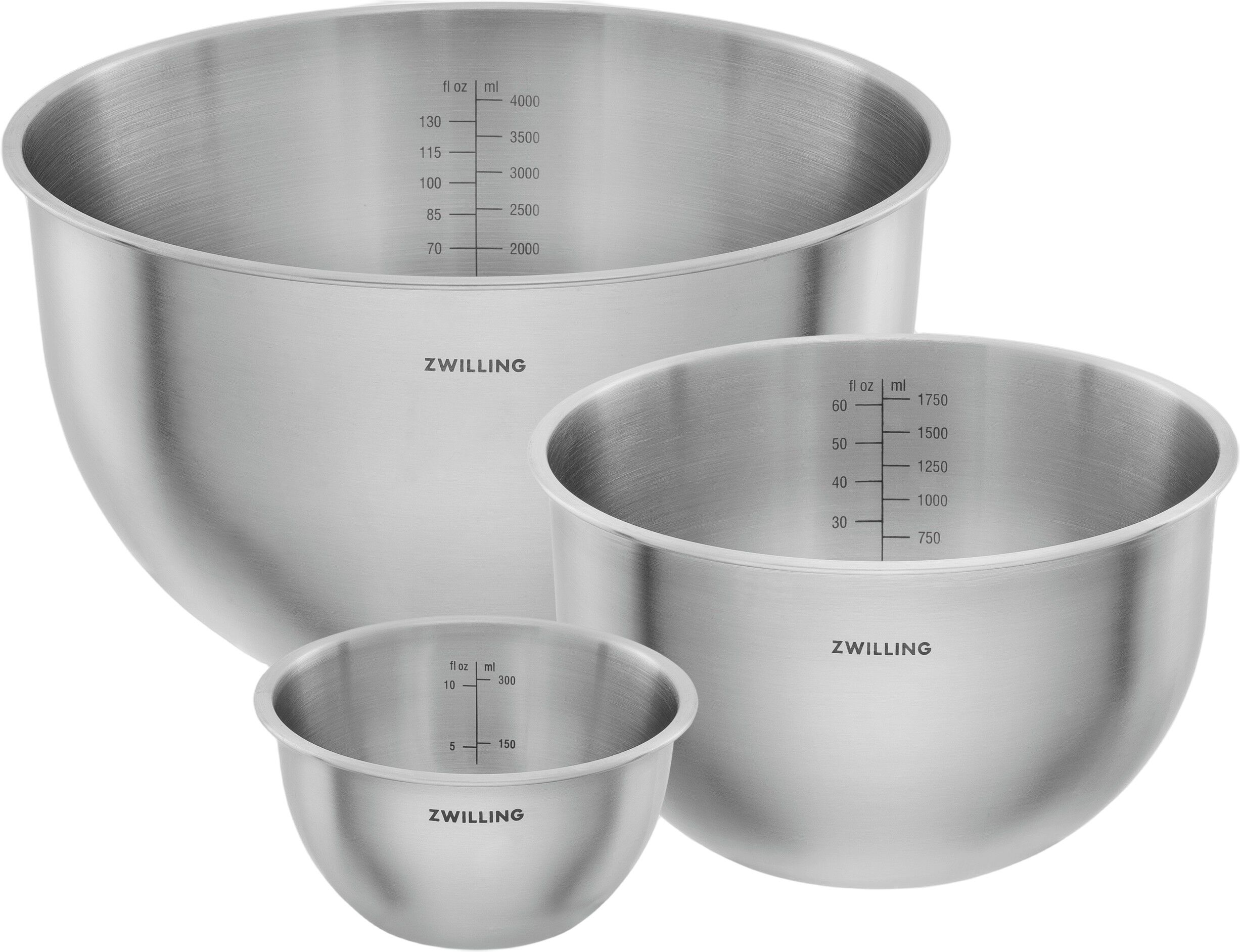 Fresh & Save BOWLS Sk&aring;lset S/M/L / 3-st, Rostfritt st&aring;l, Silver