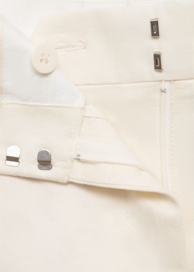 Linen-blend suit bermuda shorts