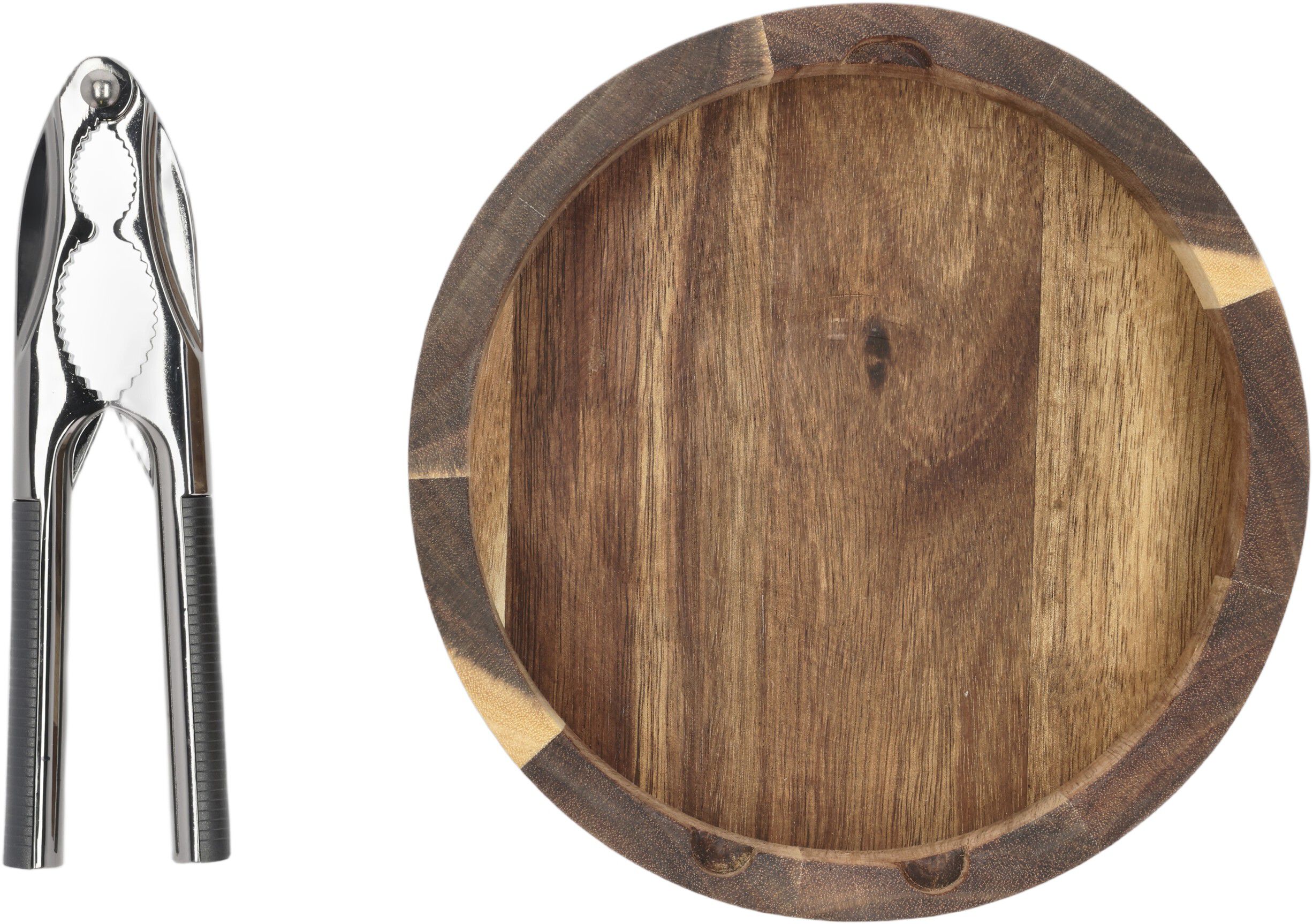 N&ouml;tkn&auml;ckare set Rund Akaciatr&auml;