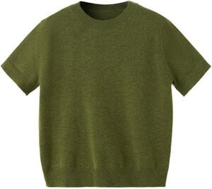 Short-sleeved knitted sweater