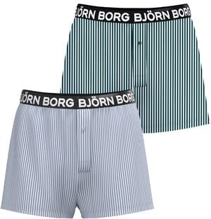 COTTON STRETCH LOGO WOVEN BOXER SHO