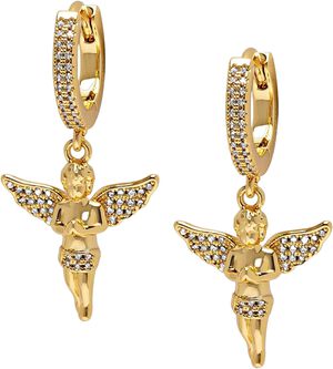 Women's Golden Angel Earrings
