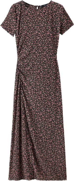 Printed dress with draped detail