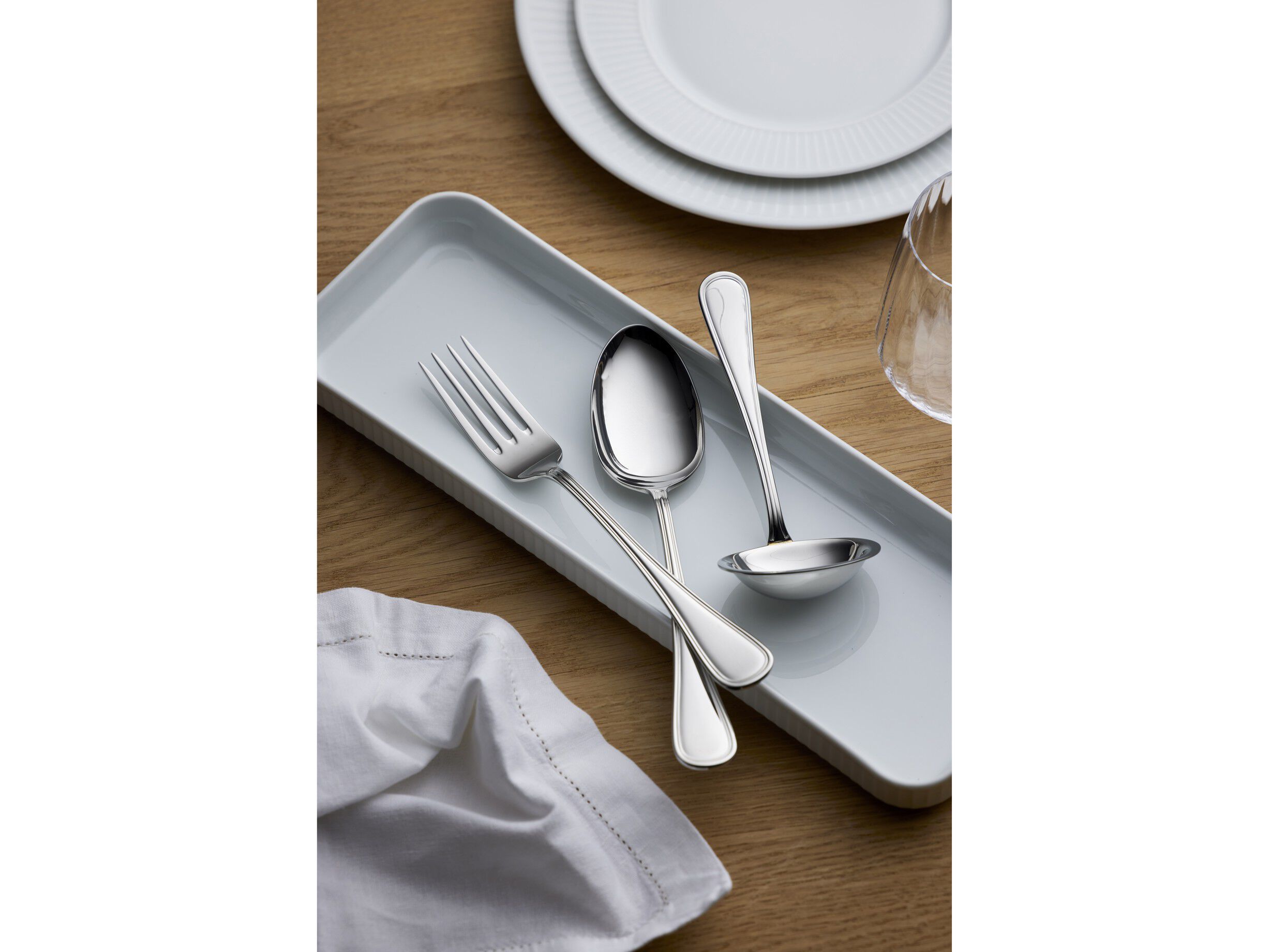 Serveringssked Oxford 23 cm Blankt st&aring;l