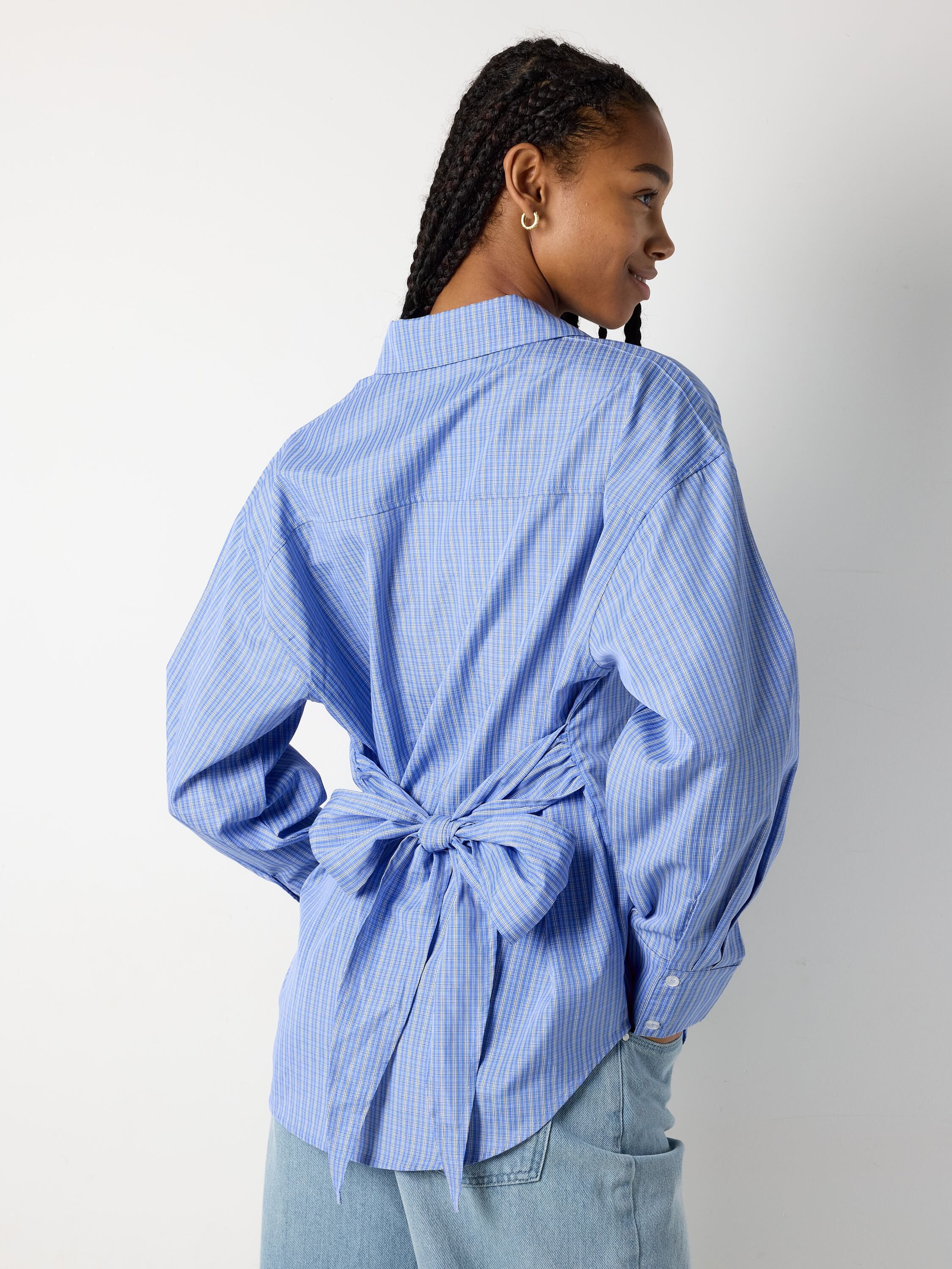 Nmfrida L/S Button Tie Back Shirt Tnt/17