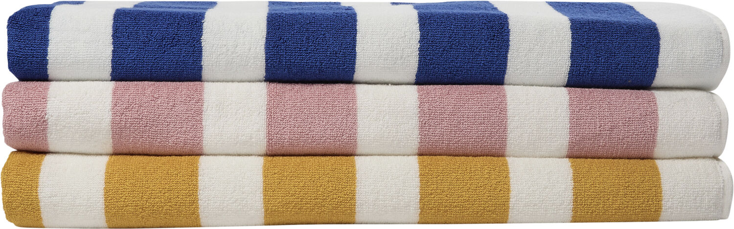 Beach towel 100x180 olympian blue/star white stripe GOTS