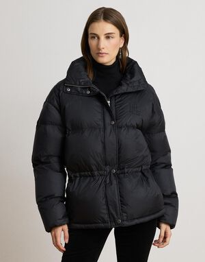 Quilted Funnelneck Down Coat