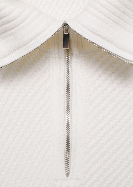 Striped ribbed-knit sweater