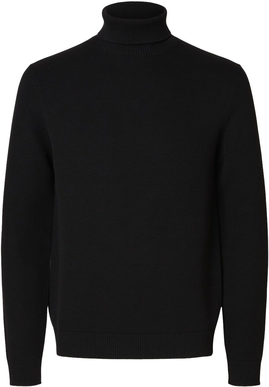SLHDANE LS KNIT STRUCTURE ROLL NECK
