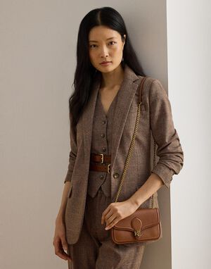 Pebbled Leather Bradley Crossbody Wallet