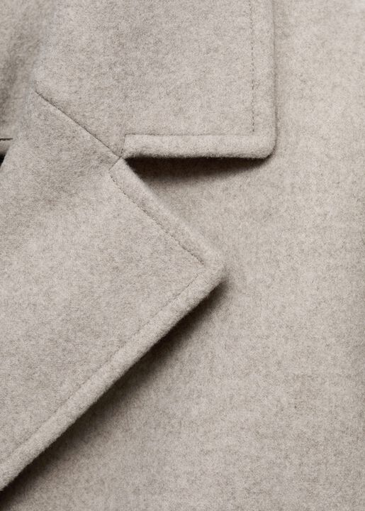 Double-breasted midi coat