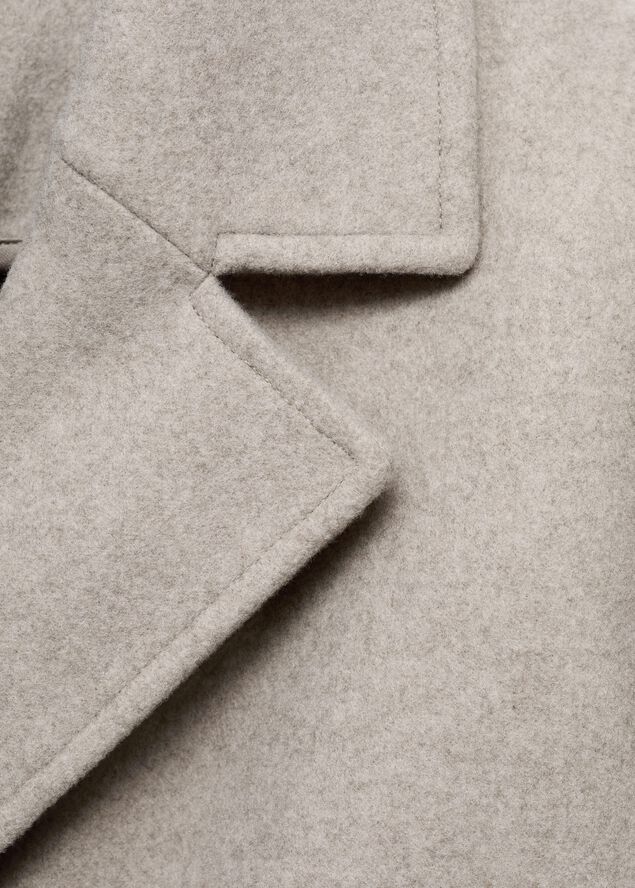 Double-breasted midi coat