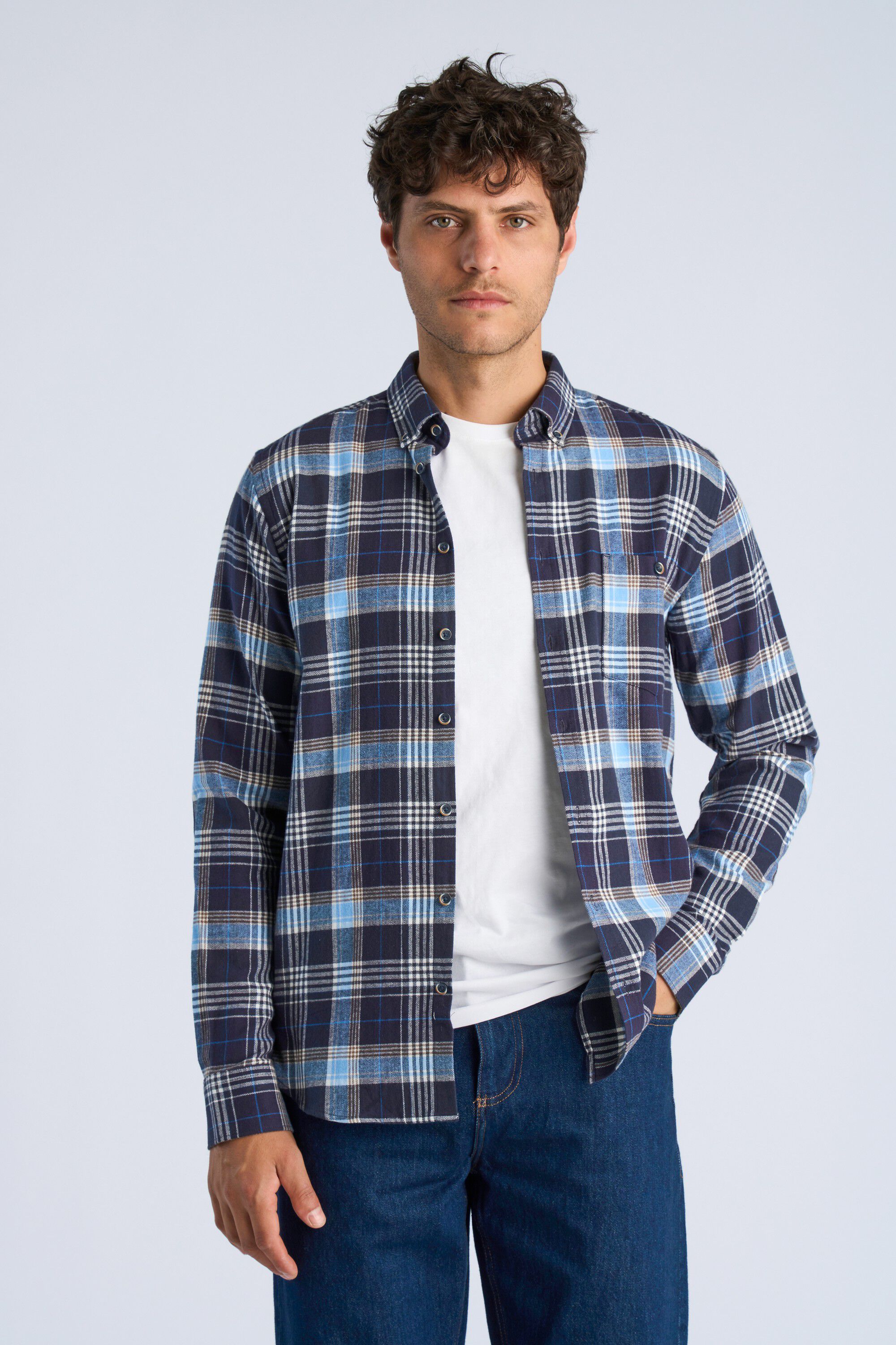 Large checked shirt L/S