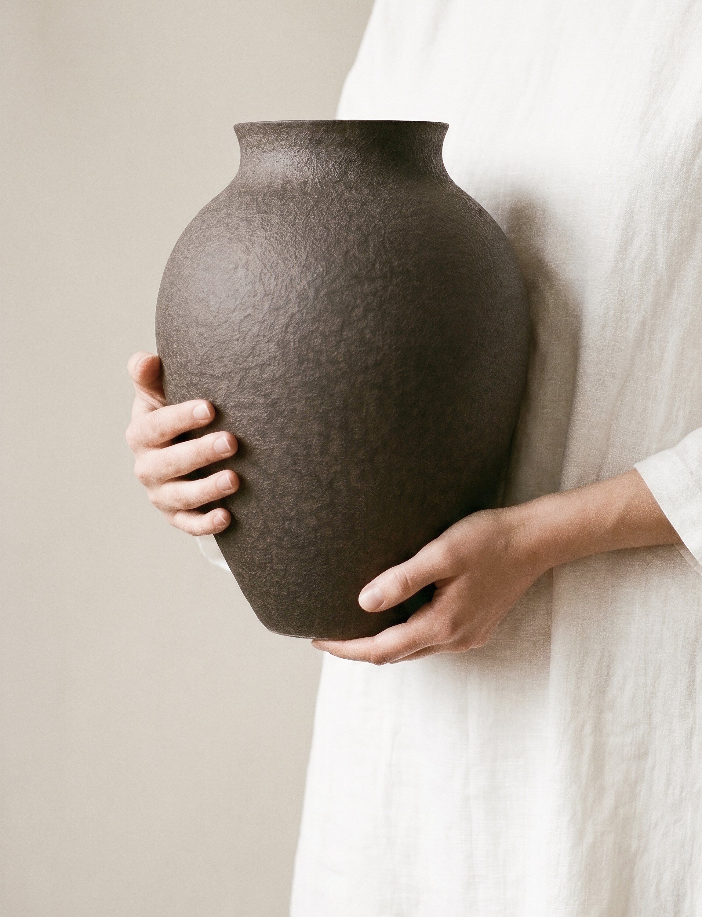 Knabstrup vas H 20 cm bark