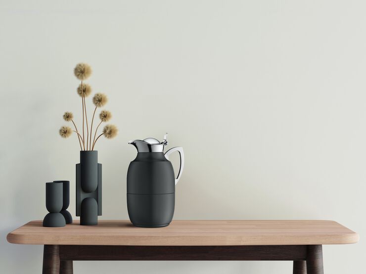 Termoskanna Juwel 1 liter Matt svart Rostfritt stål