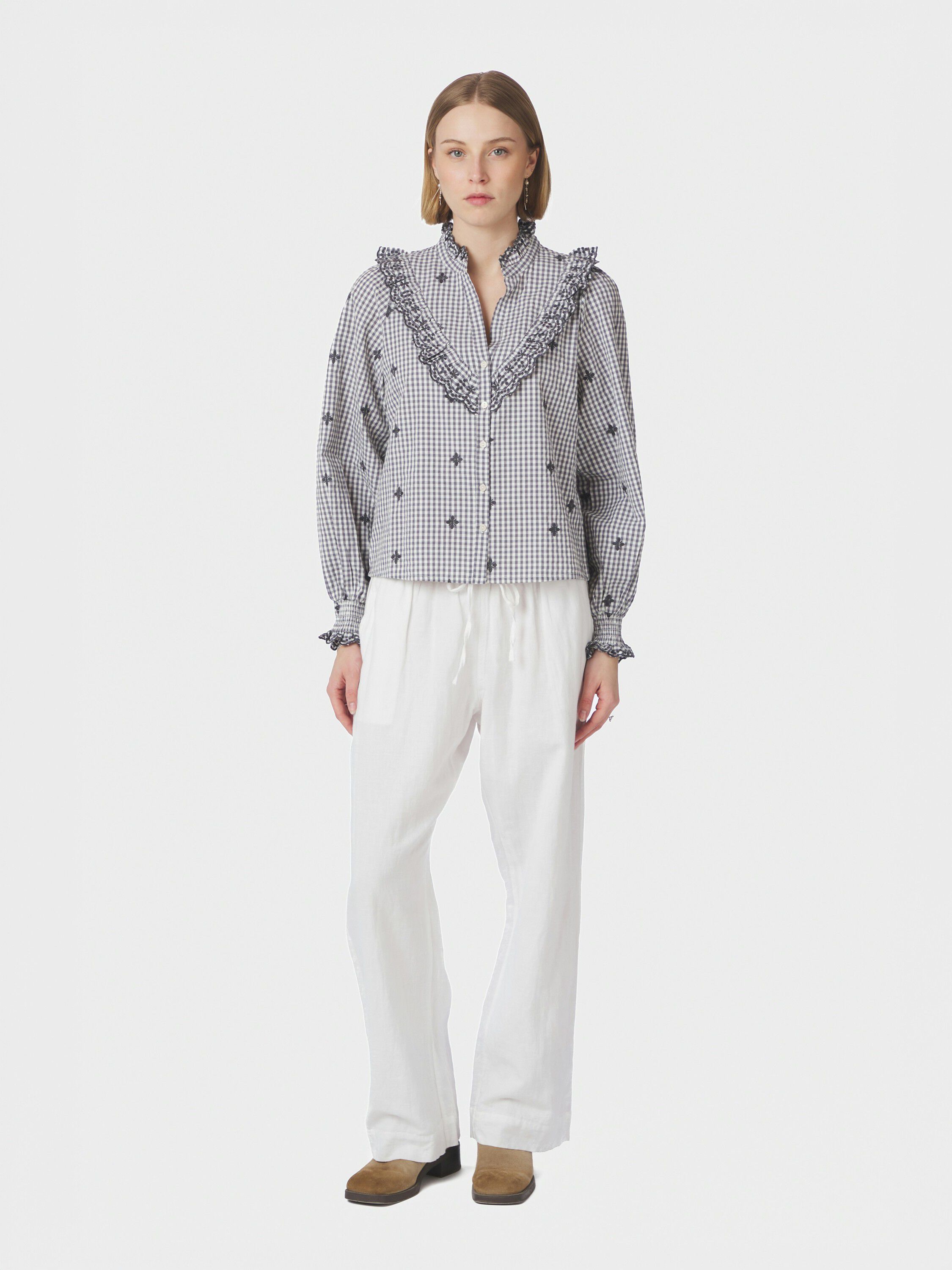 Degas Check Blouse