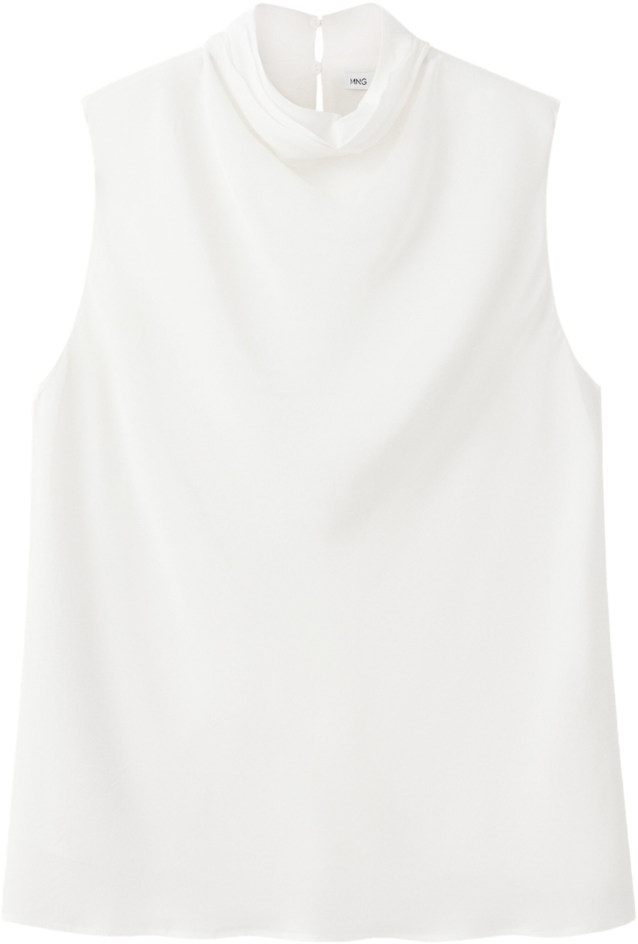 Draped high-neck top