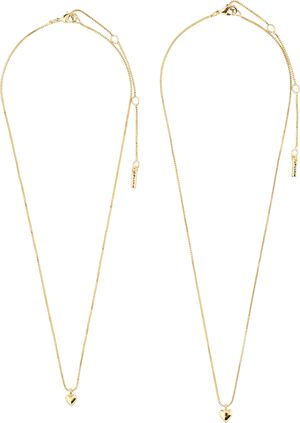 PENINA gift set, necklace & earstuds, gold-plated