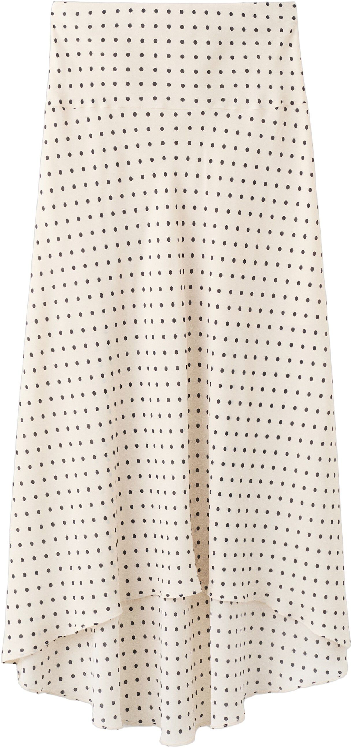 Long polka-dot skirt